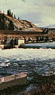 The power dam at Whitehorse, Yukon.