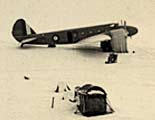 A RCAF Boeing 247 parked on the ice