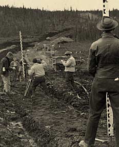 A Public Roads Administration survey crew, 1943