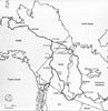 Main routes to the interior of the Yukon prior to 1942