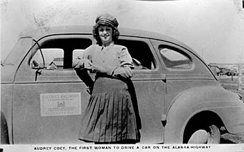 first woman to drive a car on the Alaska Highway