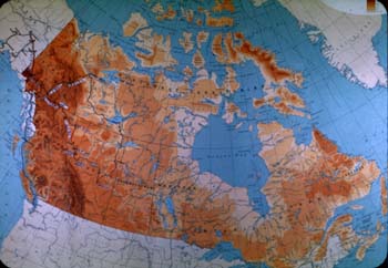 A map showing Northwestern North America