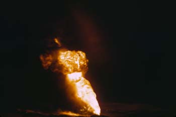 A gas flare on Bear Island