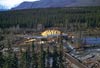 Sawmill at Mile 100 on the Alaska Highway. ca. 1943-1944.