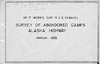 Cover page, Survey of Abandoned Camps Alaska Highway.  March 1955