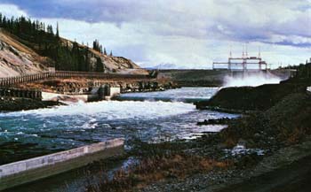 The power dam at Whitehorse, Yukon