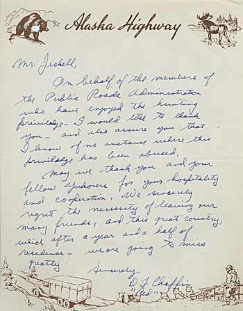 Letter Thanking for hunting privileges