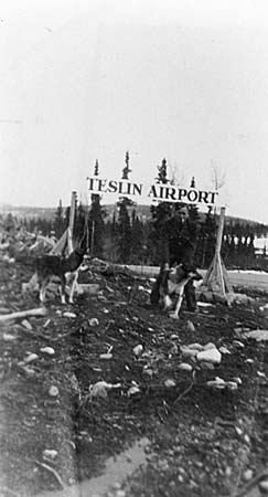 Scene at Teslin Airport 1945