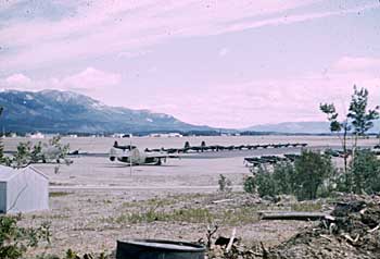 Lend-lease airplanes at the Whitehorse Airport