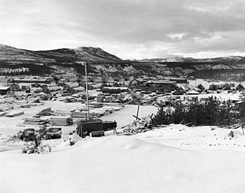 Johnson's Crossing camp at the junction of the Canol Road and the Alaska Highway, January 5 1944.