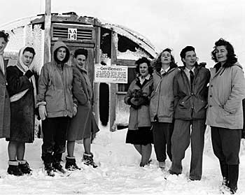 Women Office Workers at Camp Canol, 1944